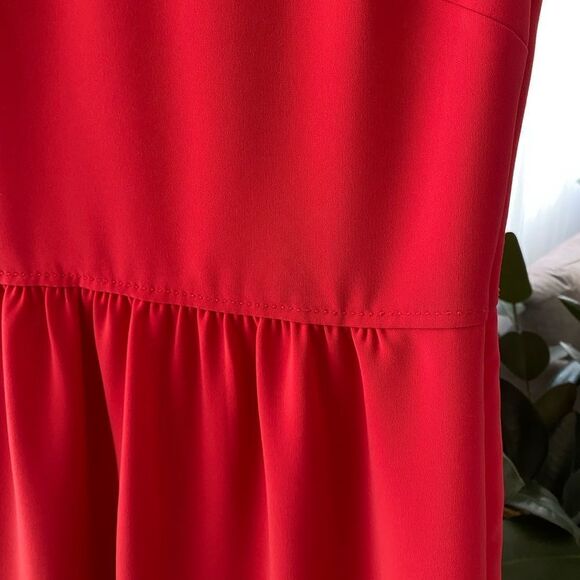 J. Crew Camille Dress Bright Pink Red Sleeveless Fit & Flare, Size 00 - Picture 3 of 7